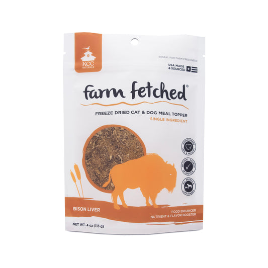 Bison liver meal topper package front