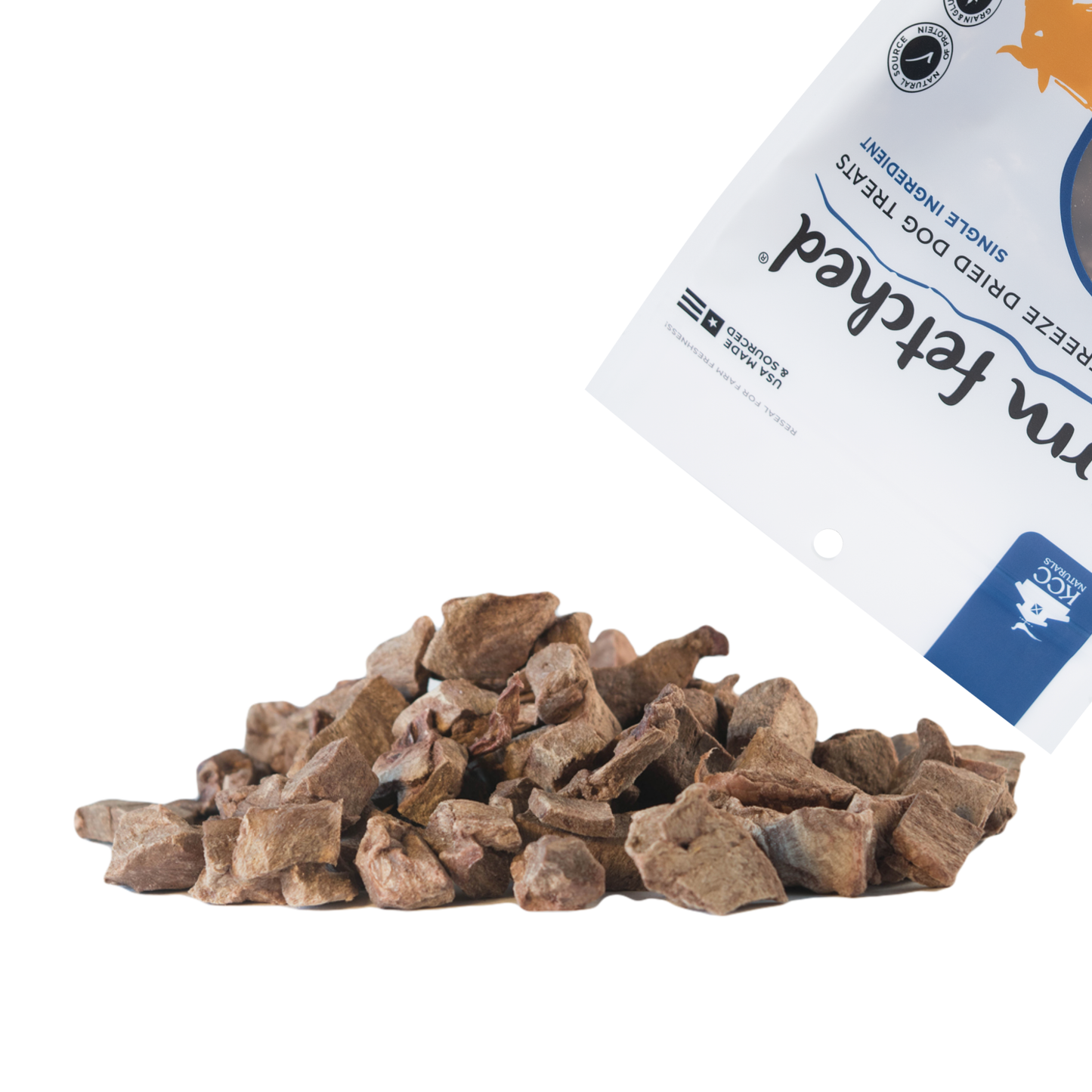 Beef Heart dog product pouring from package