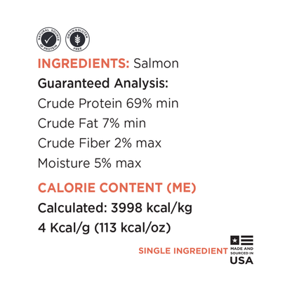 Guaranteed Analysis pure salmon